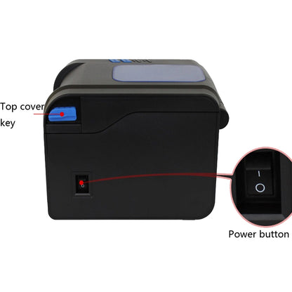 Xprinter XP-370B Barcode Printer Self-adhesive QR Code Printer Label Clothing Tag Thermal Ticket Machine(EU Plug) - Printer by Xprinter | Online Shopping UK | buy2fix