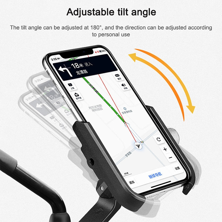 Bicycle Mobile Phone Holder Motorcycle Electric Car Navigation Mobile Phone Holder, Style:Handlebars(Black) - Holders by buy2fix | Online Shopping UK | buy2fix