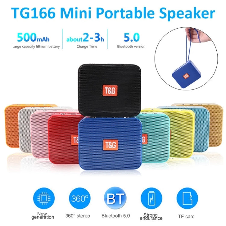 T&G TG166 Color Portable Wireless Bluetooth Small Speaker(Silver Gray) - Mini Speaker by T&G | Online Shopping UK | buy2fix