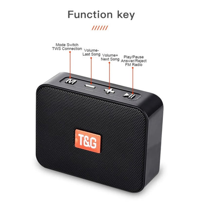 T&G TG166 Color Portable Wireless Bluetooth Small Speaker(Silver Gray) - Mini Speaker by T&G | Online Shopping UK | buy2fix