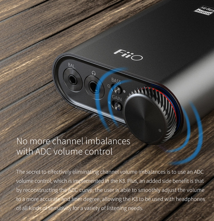 FiiO K3 Portable Headphone Amplifier DSD USB DAC for PC, Support COAXIAL / OPTICAL / 2.5 BALANCE(Black) - Apple Accessories by buy2fix | Online Shopping UK | buy2fix