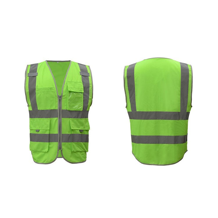 Multi-pockets Safety Vest Reflective Workwear Clothing, Size:XXL-Chest 130cm(Green) - Reflective Safety Clothing by buy2fix | Online Shopping UK | buy2fix