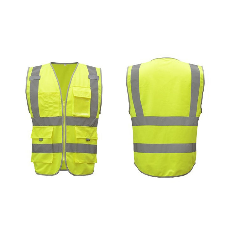 Multi-pockets Safety Vest Reflective Workwear Clothing, Size:XXL-Chest 130cm(Yellow) - Reflective Safety Clothing by buy2fix | Online Shopping UK | buy2fix