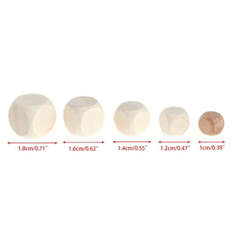 10 PCS 6 Sided Blank Wood Dice Party Family DIY Games Printing Engraving Kid Toys, Size:1.8cm - Toys & Hobbies by buy2fix | Online Shopping UK | buy2fix