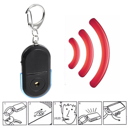 5 PCS Portable Anti-Lost Alarm Key Finder Wireless Whistle Sound LED Light Locator Finder(Red) - Security by buy2fix | Online Shopping UK | buy2fix