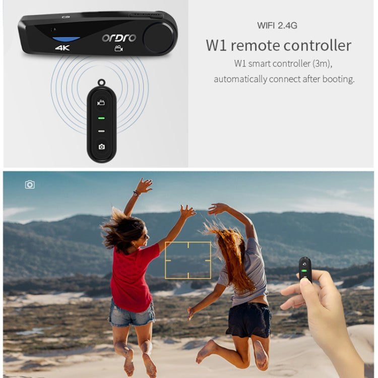 ORDRO EP6 Head-Mounted WIFI APP Live Video Smart Sports Camera Without Remote Control(Black) - DJI & GoPro Accessories by buy2fix | Online Shopping UK | buy2fix