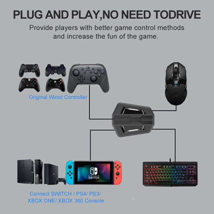 Keyboard And Mouse Converter For PS4/Switch/PS4 Pro/XBOX ONE(Support Audio Models) - Adapter & Cables by buy2fix | Online Shopping UK | buy2fix