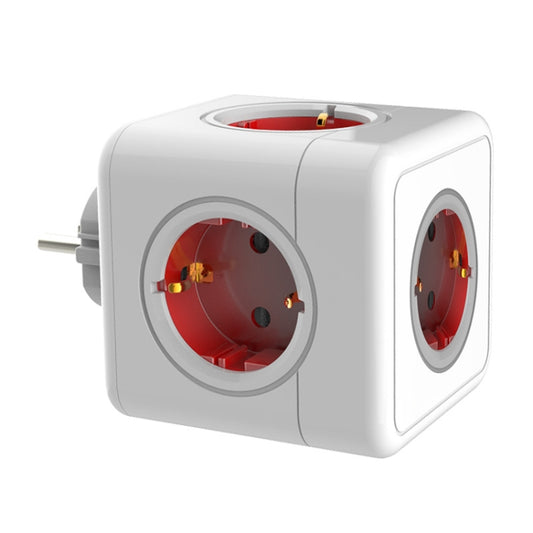 Creative Power Cube Socket Conversion Socket, EU Plug In-line Red - Consumer Electronics by buy2fix | Online Shopping UK | buy2fix