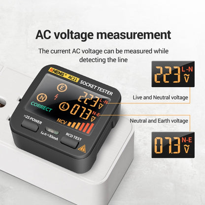 ANENG AC11 Multifunctional Digital Display Socket Tester Electrical Ground Wire Tester(US Plug) - Current & Voltage Tester by ANENG | Online Shopping UK | buy2fix