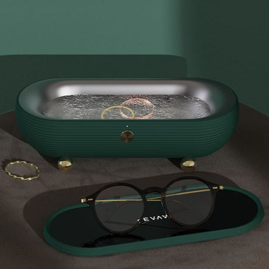Mini Household Ultrasonic Smart Glasses Jewelry Watch Cleaning Machine(Dark Green) - Home & Garden by buy2fix | Online Shopping UK | buy2fix