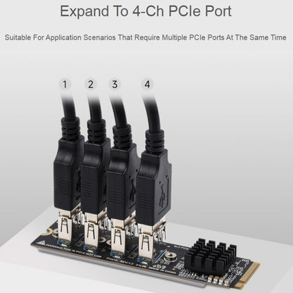 Waveshare 23316 M.2 to PCIe 4-Ch Expander, Using With PCIe X1 to PCIe X16 - Others by Waveshare | Online Shopping UK | buy2fix