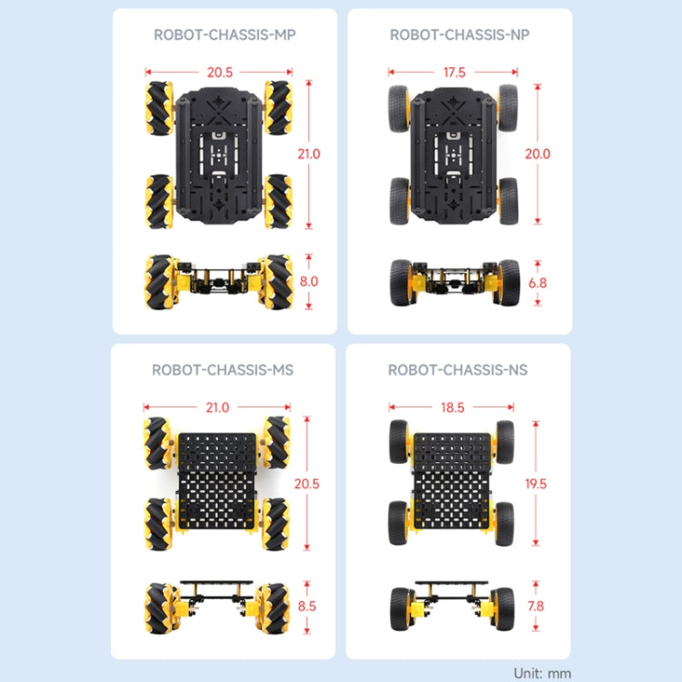 Waveshare Smart Mobile Robot Chassis Kit, Chassis:Normal(Normal Wheels) - Robotics Accessories by Waveshare | Online Shopping UK | buy2fix