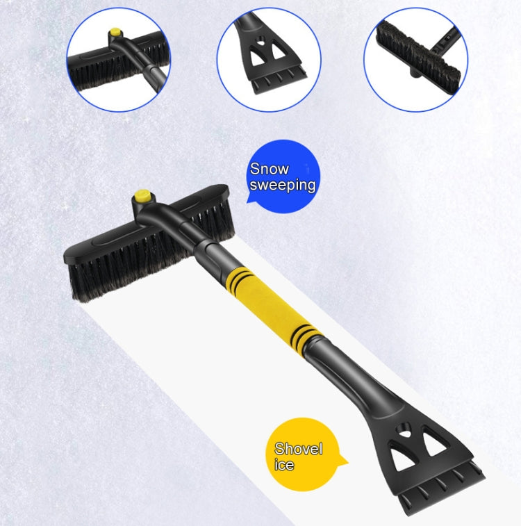 Car Snow Shovel Car Three-In-One Stretch Car Snow Brush Defrosting Scraping Snowboard(5747 Yellow) - Ice Scraper by buy2fix | Online Shopping UK | buy2fix