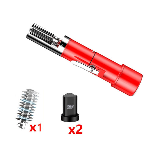Electric Fish Scale Scraper Household Automatic Wireless Scraping Tool CN Plug Red Double Battery - Cutter & Peeler by buy2fix | Online Shopping UK | buy2fix