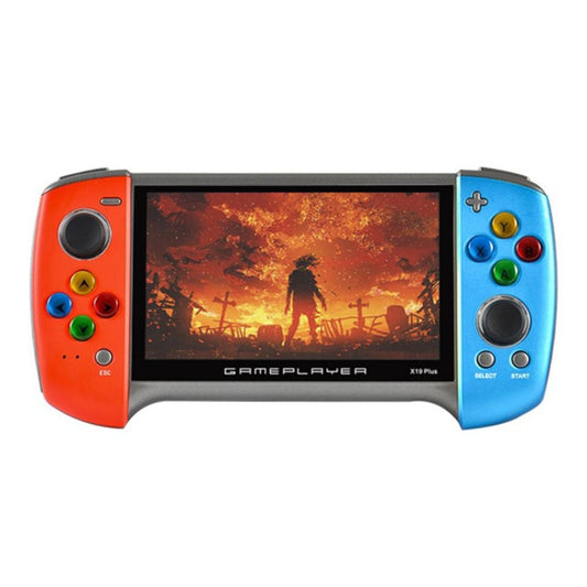 X19 Plus 5.1 inch Screen Handheld Game Console 8G Memory Support TF Card Expansion & AV Output(Red+Blue) - Pocket Console by buy2fix | Online Shopping UK | buy2fix