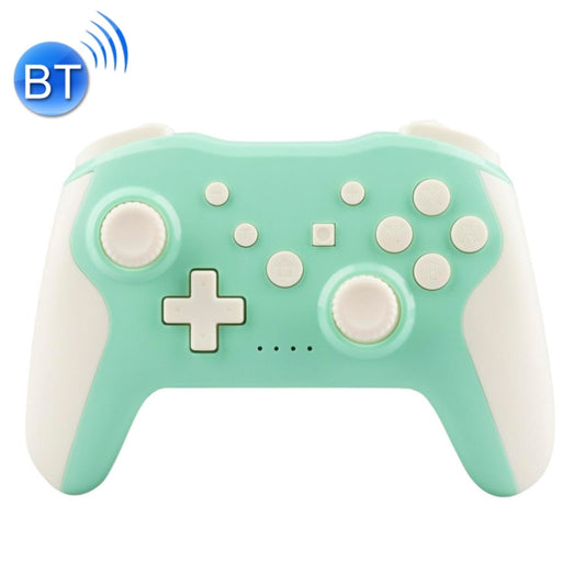 NS009 6-Axis Vibration Burst Wireless Bluetooth Gamepad For Switch Pro(Green and White) - Gamepads by buy2fix | Online Shopping UK | buy2fix
