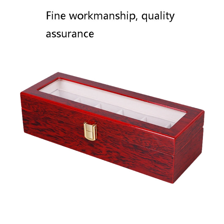 Wooden Baking Paint Watch Box Jewelry Storage Display Box(06 Black + Brown Matte) - Watch Storages by buy2fix | Online Shopping UK | buy2fix