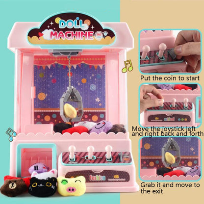 Children Household Claw Machine Toy Electric Light Music Clip Doll Catching Game Machine(Pink) - Pretend Play Toys by buy2fix | Online Shopping UK | buy2fix