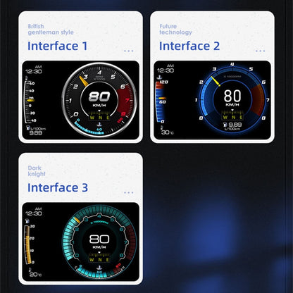 AP-7 HUD Head-Up Display OBD GPS Dual System Driving Computer Modified LCD Code Table - Head Up Display System by buy2fix | Online Shopping UK | buy2fix