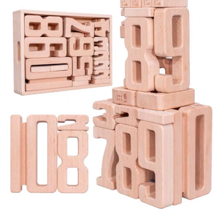 Children Particle Beech Number Building Blocks Children Mathematics Early Education Toy Teaching Kids(32 PCS / Set) - Math Toys by buy2fix | Online Shopping UK | buy2fix