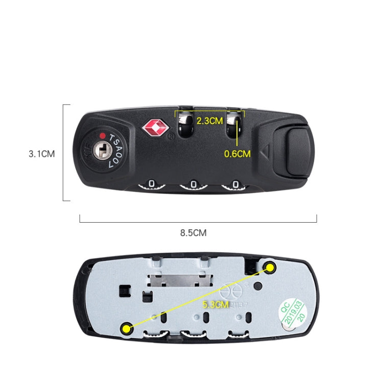 TSA007 Customs Lock Luggage Code Lock - Home & Garden by buy2fix | Online Shopping UK | buy2fix