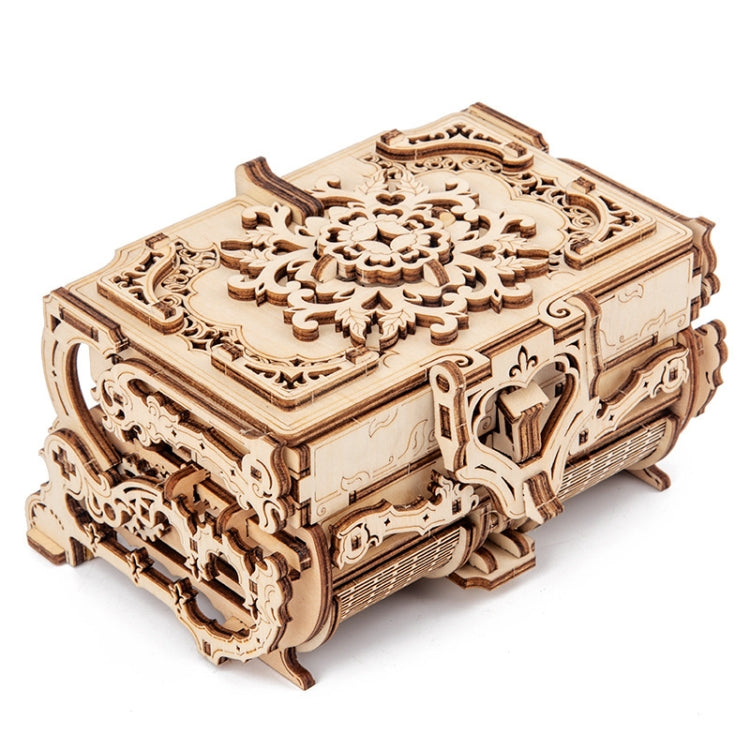 Wooden Machinery Antique Box DIY Gift Gear Rotating Model 3D Assembly Puzzle Educational Toy - Model Toys by buy2fix | Online Shopping UK | buy2fix