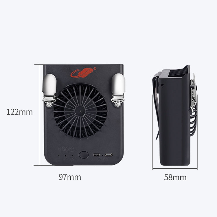 W920 Hanging Waist Hanging Neck Small Fan Outdoor Portable Handheld Usb Charging Turbine Cycle Fan(Black) - Consumer Electronics by buy2fix | Online Shopping UK | buy2fix