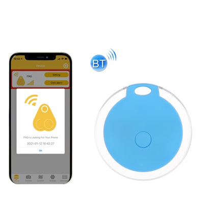 2 PCS Round Bluetooth Anti-Lost Device Mobile Phone Key Two-Way Object Finding Alarm( Blue) - Security by buy2fix | Online Shopping UK | buy2fix