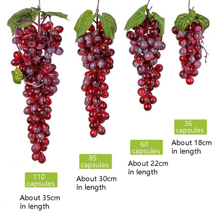 4 Bunches 36 Red Grapes Simulation Fruit Simulation Grapes PVC with Cream Grape Shoot Props - Camera Accessories by buy2fix | Online Shopping UK | buy2fix