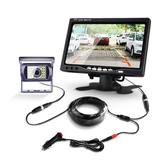 YB-CC-1 12/24V Car 7 Inch Display HD Night Vision Camera Monitoring System Truck Reverse Image, Specification: Camera+1024x600 Display - In Car by buy2fix | Online Shopping UK | buy2fix