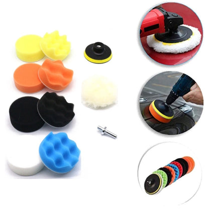 6 Inch 11 In 1 3-7 Inch Car Polishing and Waxing Sponge Plate Sponge Pad Set - Polishing Machine & Accessories by buy2fix | Online Shopping UK | buy2fix