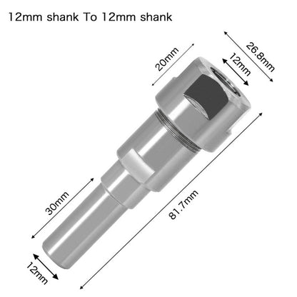 12mm To 12mm Engraving Trimming Machine Extension Pole Converter - Others by buy2fix | Online Shopping UK | buy2fix