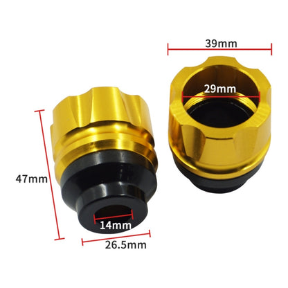 2 Pairs Motorcycle Modified Accessories Anti-Drop Cup CNC Aluminum Alloy Anti-Collision And Shock Absorbing Front Fork Cup(Golden) - Protective Gear by buy2fix | Online Shopping UK | buy2fix