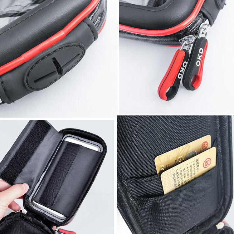 OKD Touch Screen Motorcycle Bicycle Bag Waterproof Mobile Phone Bracket Bag XL(Upgrade) - Bicycle Bags by buy2fix | Online Shopping UK | buy2fix