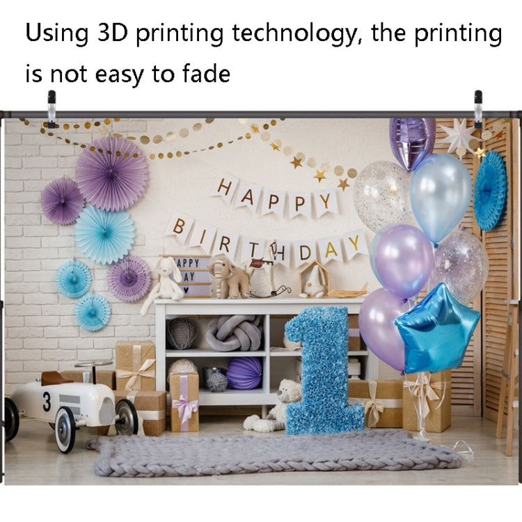 2.1m x 1.5m One Year Old Birthday Photography Background Cloth Birthday Party Decoration Photo Background(587) - Camera Accessories by buy2fix | Online Shopping UK | buy2fix