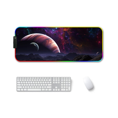 350x600x4mm F-01 Rubber Thermal Transfer RGB Luminous Non-Slip Mouse Pad(Vast Starry Sky) - Mouse Pads by buy2fix | Online Shopping UK | buy2fix