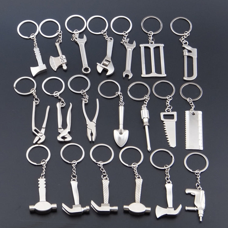 10 PCS Tool Metal Keychain Car Key Ring Pendant, Colour: H-395 Double Head Wrench - Key Rings by buy2fix | Online Shopping UK | buy2fix