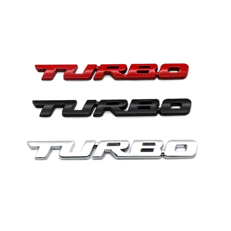 8 PCS Car Alloy Modified Turbocharged TURBO Metal Car Sticker Sports Body Sticker Car Tail Label Side Decoration Sticker, Model: Large 12 X 1.4cm(Silver) - Decorative Sticker by buy2fix | Online Shopping UK | buy2fix