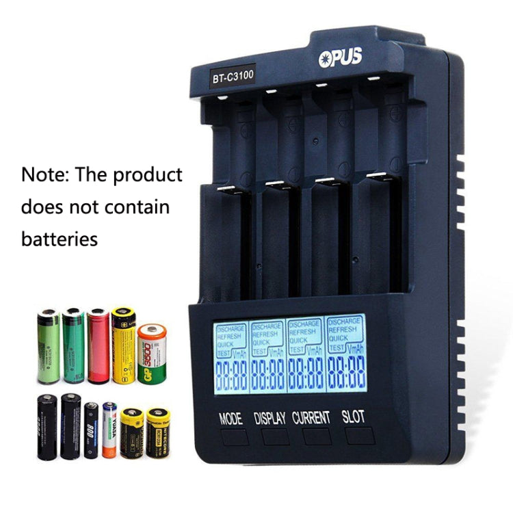 OPUS BT-C3100 Smart Smart Digital Intelligent 4-Slot Battery Charger(UK Plug) - Consumer Electronics by OPUS | Online Shopping UK | buy2fix