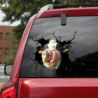 7 PCS Animal Wall Stickers Cattle Head Hoisting Car Window Static Stickers(Cow 03) - In Car by buy2fix | Online Shopping UK | buy2fix