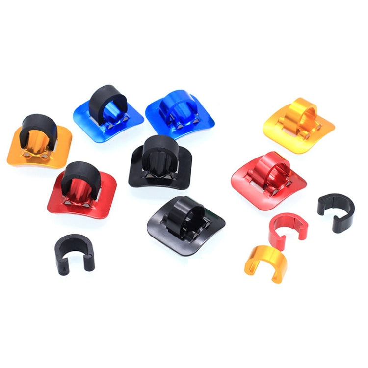 10 PCS Mountain Road Bicycle Hose Line Guide Adhesive Wire Seat Frame Cable Fixing C Buckle, Style: Aluminum Alloy Buckle(Golden) - Others by buy2fix | Online Shopping UK | buy2fix