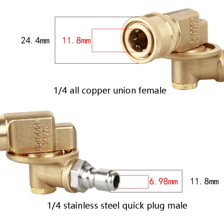 High Pressure Cleaning Machine Accessories Brush Head 240 Degrees Rotating 1/4 Live Joint(7 Speed Corner +5 Color Nozzle) - In Car by buy2fix | Online Shopping UK | buy2fix