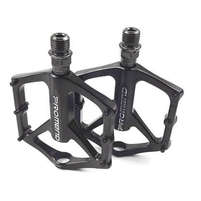 1 Pair PROMEND PD-M46 Bicycle Pedal Aluminum Alloy CNC Bearing Palin Pedal(Black) - Pedals by PROMEND | Online Shopping UK | buy2fix