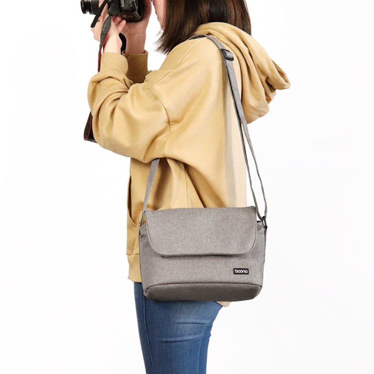 Baona BN-H013 Camera Shoulder Bag SLR Lens Storage Handbag(Light-Thin Gray) - Camera Accessories by Baona | Online Shopping UK | buy2fix