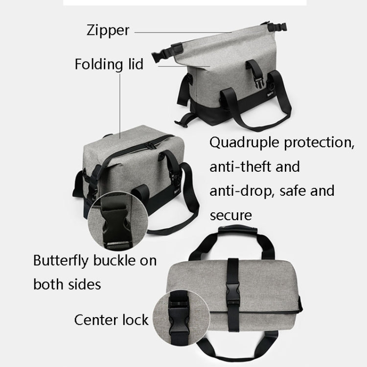 Baona BN-H014 SLR Camera Shoulder Bag Digital Storage Protective Waterproof Bag(Gray) - Strap Satchel by Baona | Online Shopping UK | buy2fix