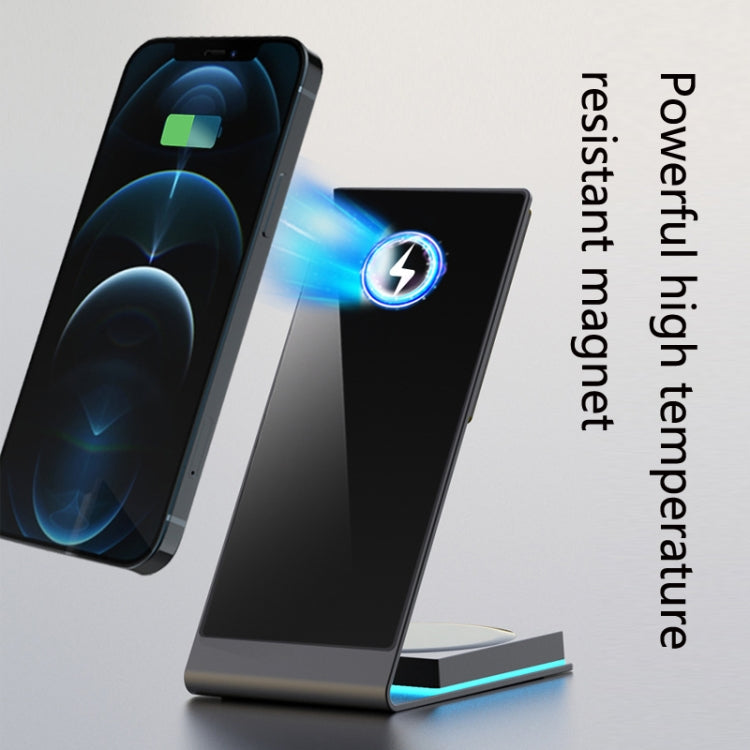 Y21 2 in 1 Mobile Phone Magnetic Wireless Charger 15W Fast Charging Bracket For IPhone & IPad(Black) - Apple Accessories by buy2fix | Online Shopping UK | buy2fix