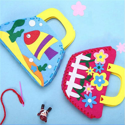 Non-woven Fabric DIY Cartoon Paste Hand Sewing Bag Fabric Bag(Little Deer) - Early Education Toys by buy2fix | Online Shopping UK | buy2fix