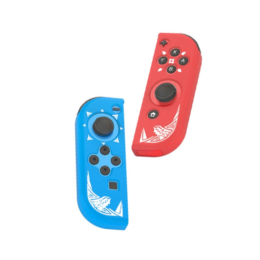 IINE Gamepad Silicone Flat Protective Sleeve Handle Split Silicone Case For Nintendo Switch Joy-Con(Red Blue-L501) - Cases by IINE | Online Shopping UK | buy2fix