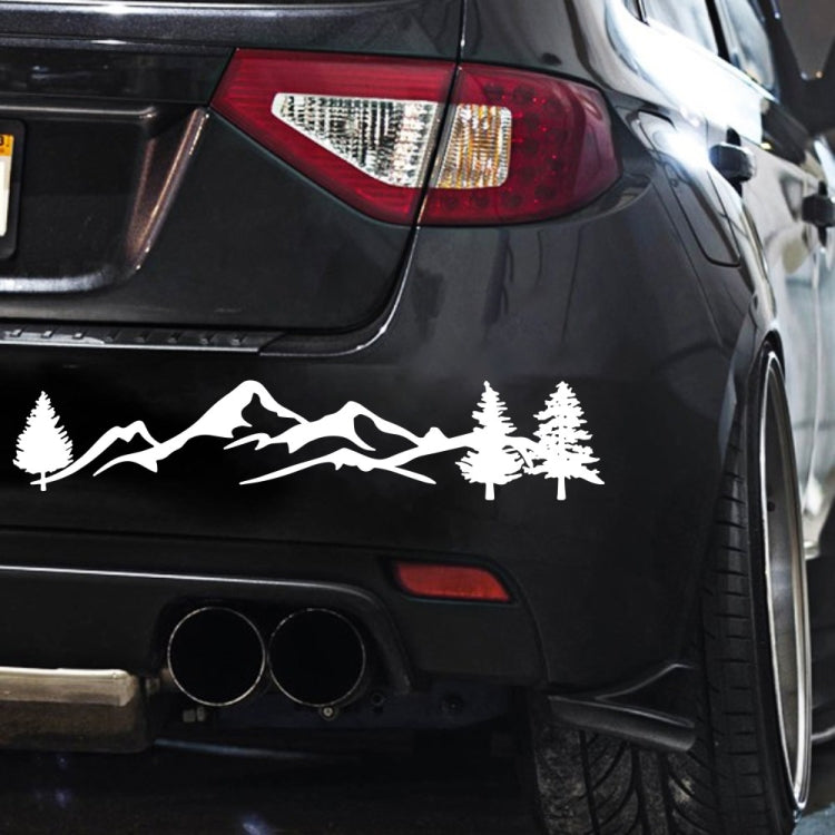 2 PCS D-791 Mountain Forest Car Sticker SUV Off-Road Vehicle Body Sticker Rear Windshield Car Sticker (White) - In Car by buy2fix | Online Shopping UK | buy2fix