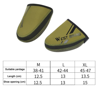 WEST BIKING Bicycle Riding Half Palm Windproof And Warm Lock Shoe Cover, Size: L(Army Green) - Others by WEST BIKING | Online Shopping UK | buy2fix